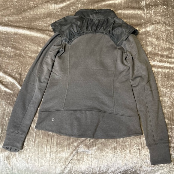 Lululemon Gray Jacket with a hoodie inside of zipper in case it rains on you - Picture 9 of 17